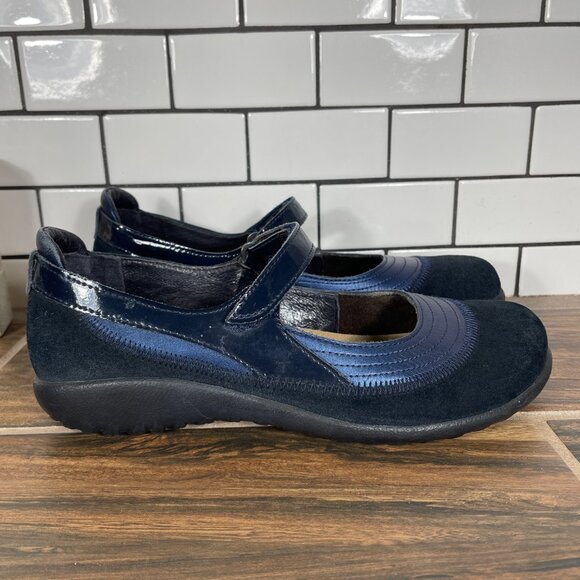 Naot Kirei Shoes Womens Size 9 Blue Leather Suede Orthopedic Comfort Mary Jane - Picture 3 of 15
